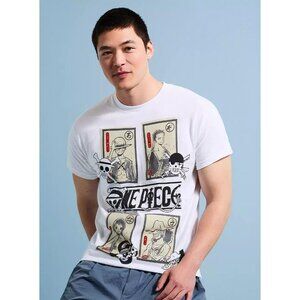 BOXLUNCH Men's One Piece Character Stamp T-Shirt Size 2X In White